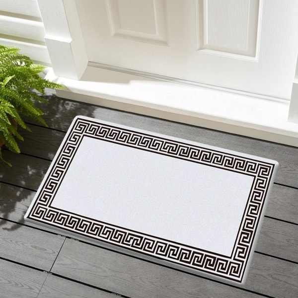 CreamBlack-2.jpg Greeky bordered rug in Cream Black