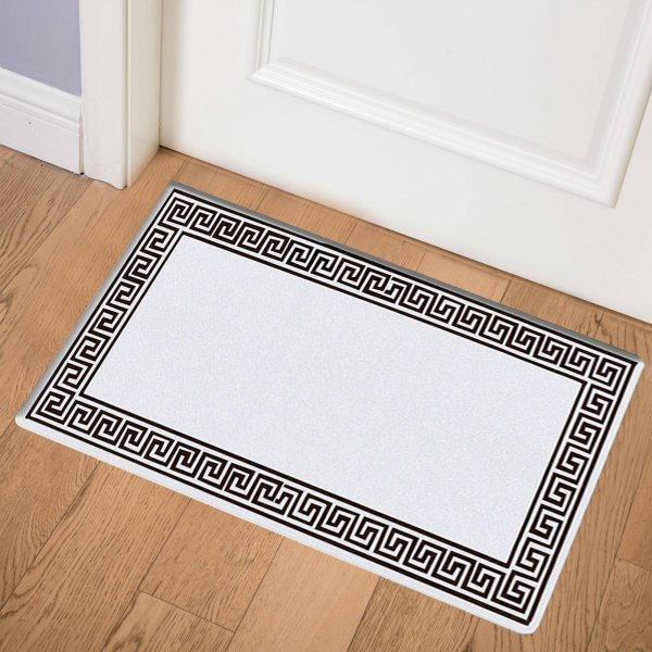CreamBlack-3.jpg Greeky bordered rug in Cream Black