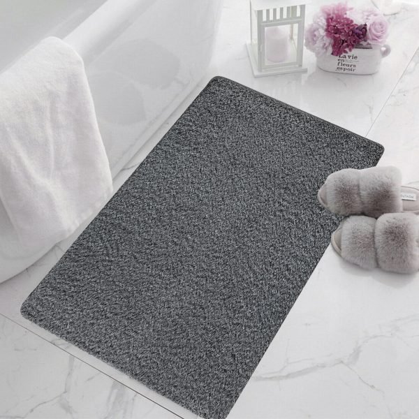Natty plain shaggy rug in Dark Grey