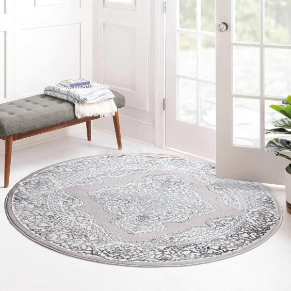 Grey-39.jpg Sarina vintage floral rug in Grey