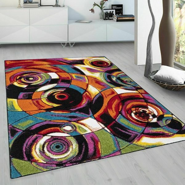 Moonlight-2.jpg Multi Colour geometric rug in Moonlight Design