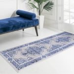 Sarina vintage floral rug in Navy
