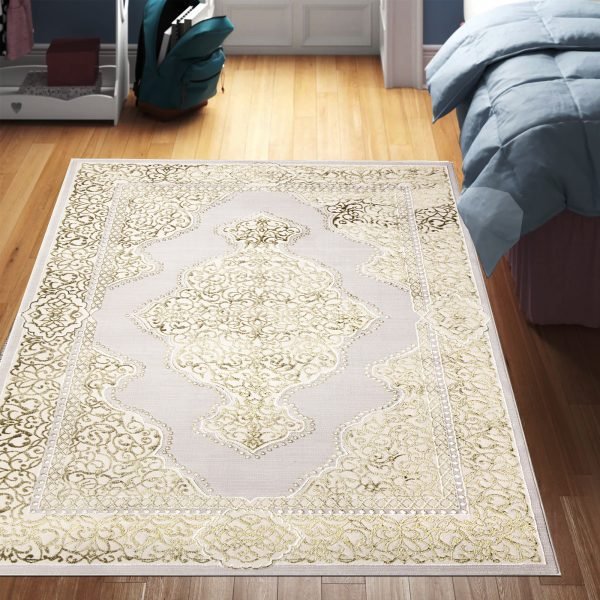 Ochra-16.jpg Sarina vintage floral rug in Ochre