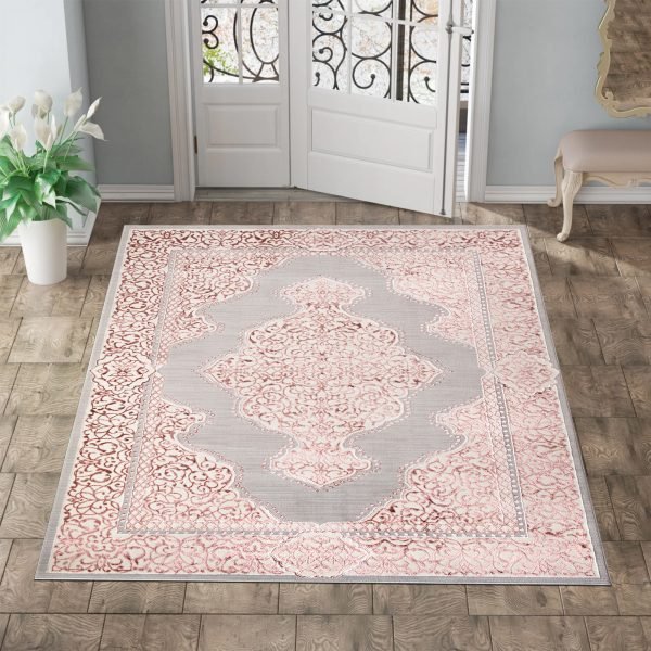 Sarina vintage floral rug in Pink