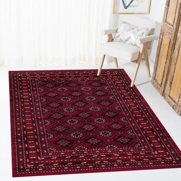 Tagab traditional oriental rug in Red