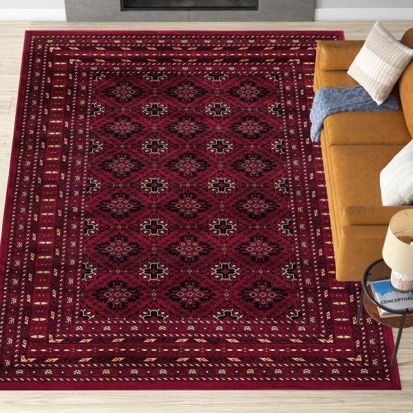 Tagab traditional oriental rug in Red