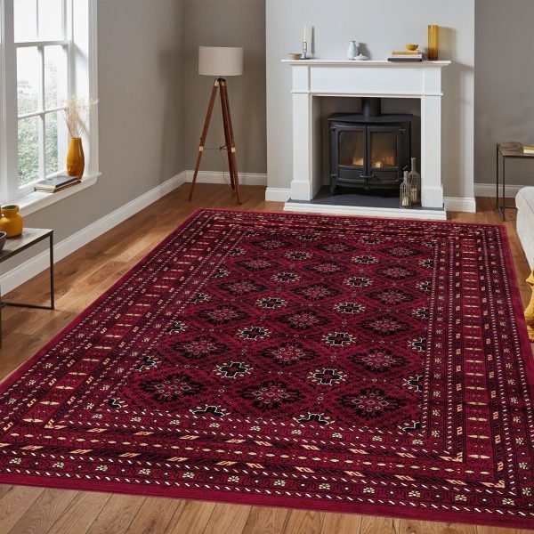 Red-26.jpg Tagab traditional oriental rug in Red