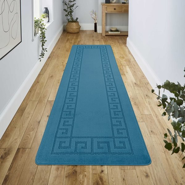 Rocco plain rug in Blue
