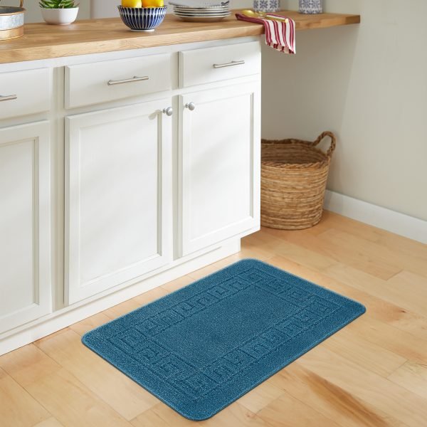 Blue.jpg Rocco plain rug in Blue