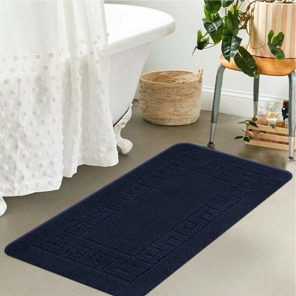Rocco plain rug in Navy
