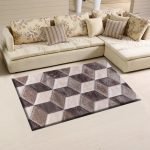 Qurto geometric shaggy rug in Beige