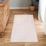 Yourk plain shaggy rug in Cream