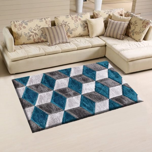 Emerald-19.jpg Qurto geometric shaggy rug in Emerald