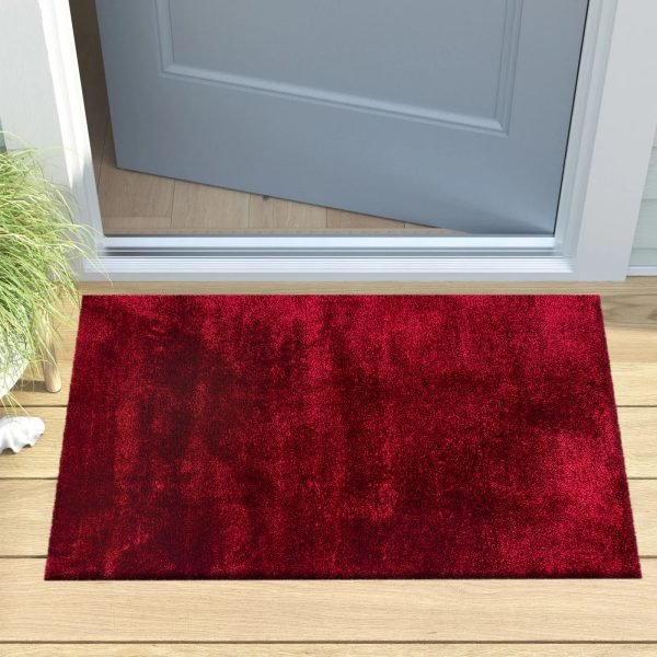 Red-24.jpg Yourk plain shaggy rug in Red