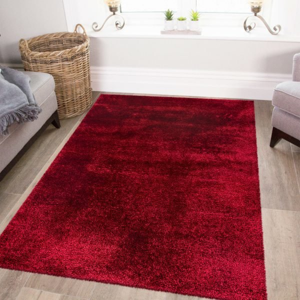 Red-27.jpg Yourk plain shaggy rug in Red