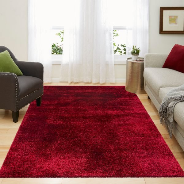 Red-28.jpg Yourk plain shaggy rug in Red