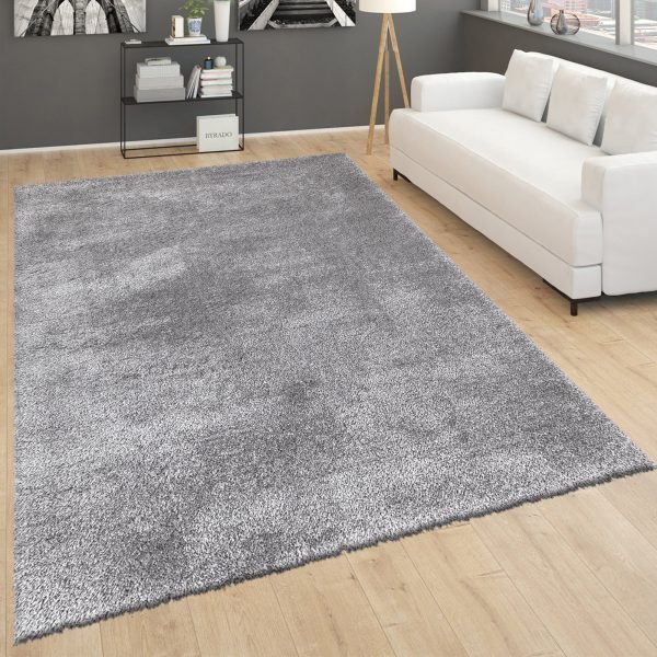 Silver-6.jpg Yourk plain shaggy rug in Silver