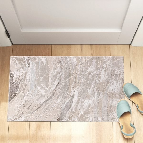 Jeze abstract rug in Beige