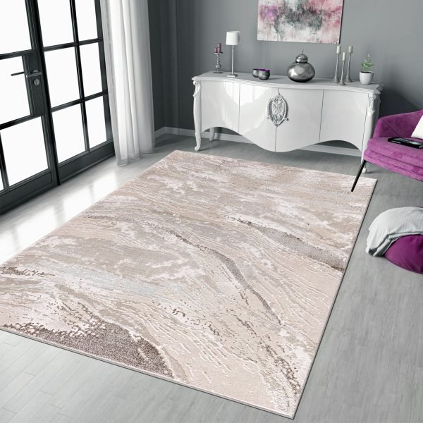 Jeze abstract rug in Beige