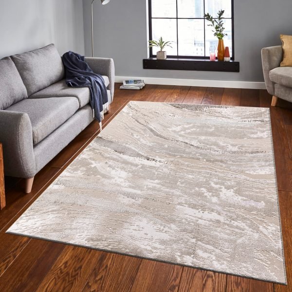 Jeze abstract rug in Beige