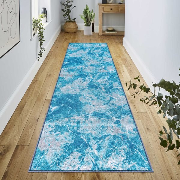 Blue-12.jpg Marble effect rug in Blue