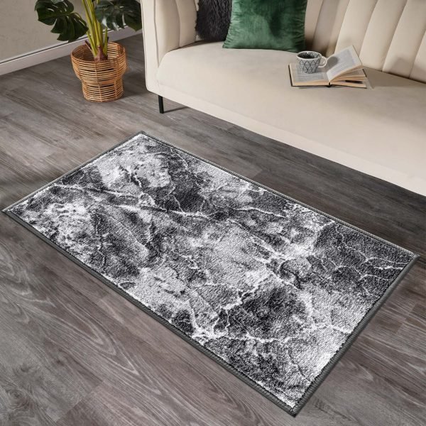 Grey-11.jpg Marble effect rug in Grey