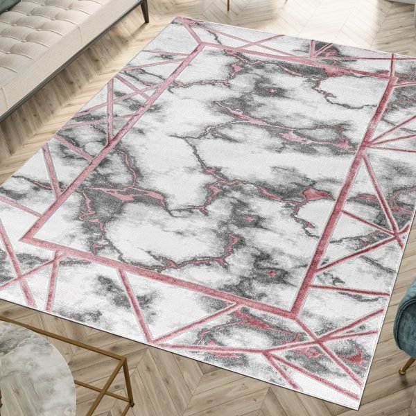 Pink-12.jpg Kiens marble effect rug in Pink