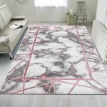 Kiens marble effect rug in Pink
