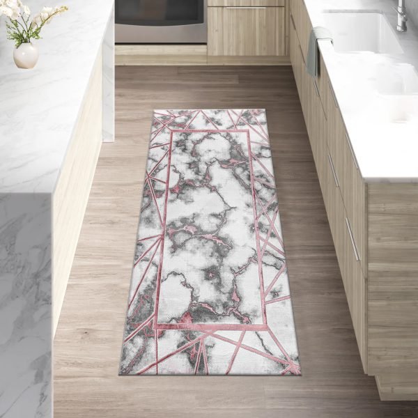 Pink-9.jpg Kiens marble effect rug in Pink