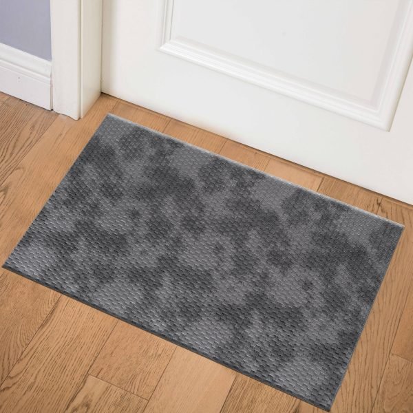 Mosaic geometric rug in Anthracite