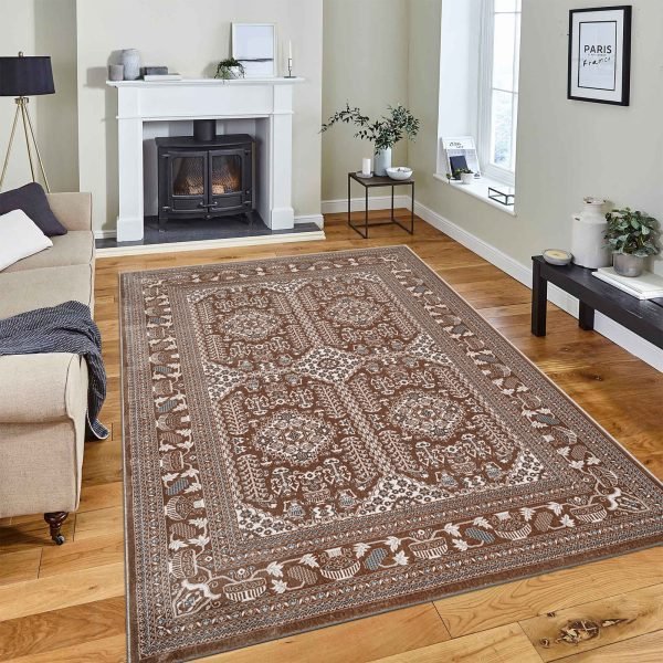 Zinat traditional rug in Beige
