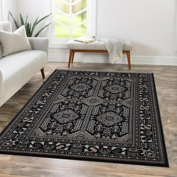 Black-11.jpg Zinat traditional rug in Black