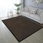 Nora geometric rug in Black