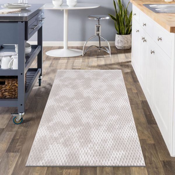 Cream-10.jpg Mosaic geometric rug in Cream