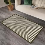 Nora geometric rug in Green