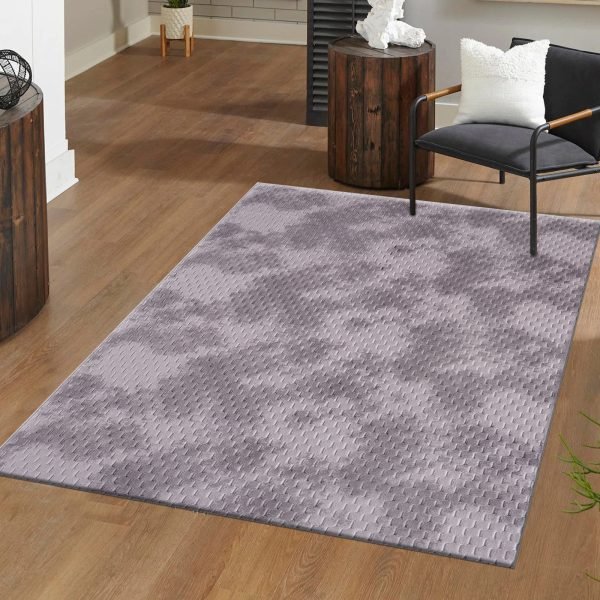 Mosaic geometric rug in Grey