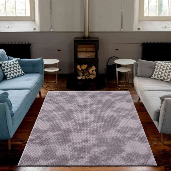 Mosaic geometric rug in Grey