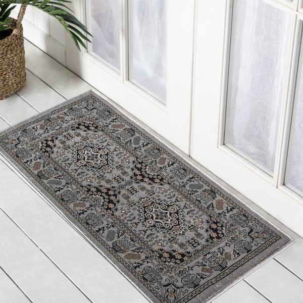 Grey-8.jpg Zinat traditional rug in Grey