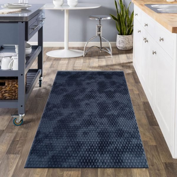 Navy-10.jpg Mosaic geometric rug in Navy