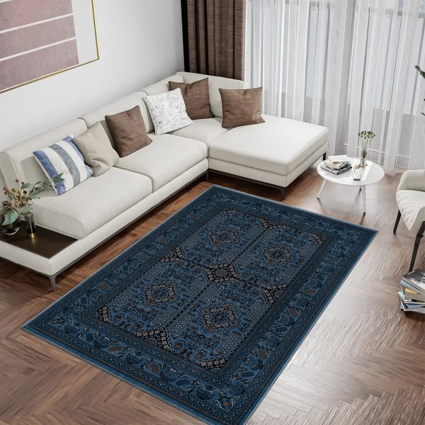 Zinat traditional rug in Turquoise