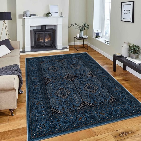 Turkuaz-6.jpg Zinat traditional rug in Turquoise