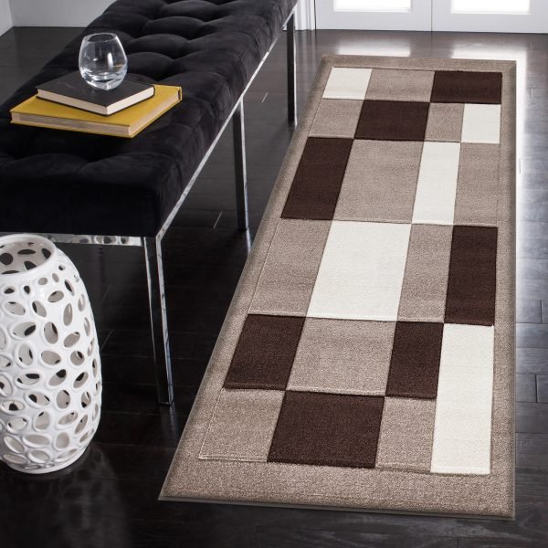 Havana geometric rug in Beige Brown