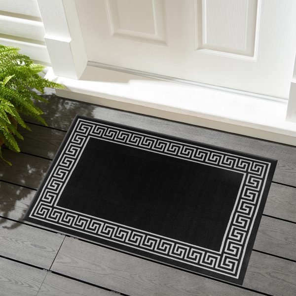 BlackGrey-27.jpg Greeky bordered rug in Black Grey