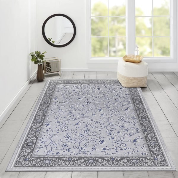 Marco traditional floral rug in Blue