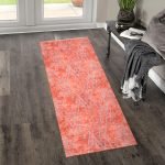 Amor abstract rug in Brick Red