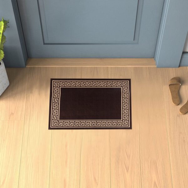 BrownBeige-15.jpg Greeky bordered rug in Brown Beige