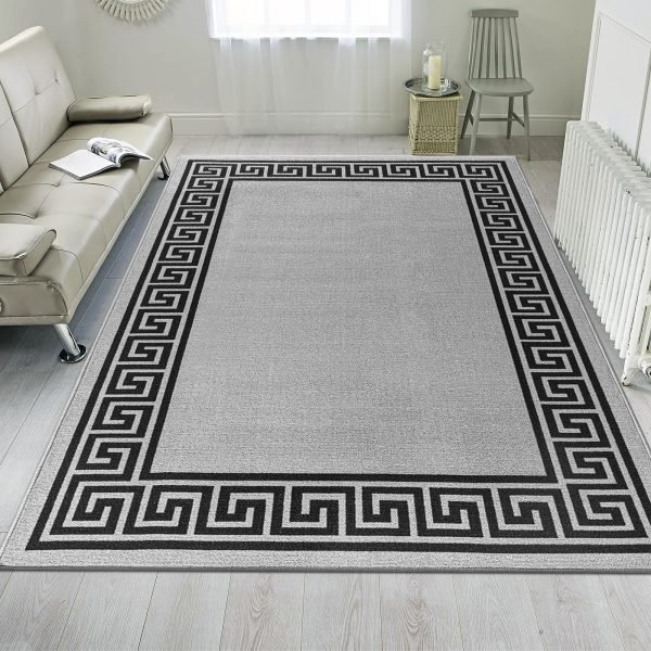 GreyBlack-21.jpg Greeky bordered rug in Grey Black