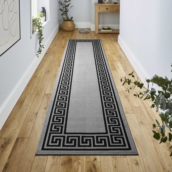 GreyBlack-22.jpg Greeky bordered rug in Grey Black