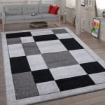 Havana geometric rug in Grey Black