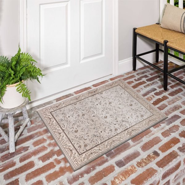 Ochre-45.jpg Marco traditional floral rug in Ochre